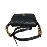 Chanel Black Caviar Quilted Leather Mini Square Flap Bag 2021