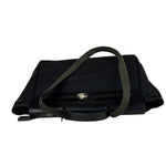 Hermes Black Leather Trim Herbag Two-Way Bag