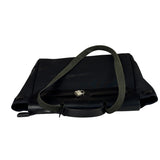 Hermes Black Leather Trim Herbag Two-Way Bag