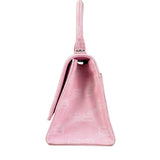 Balenciaga Pink Denim Small Hourglass 2Way Handbag