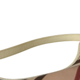 Burberry Beige Leather Trim Nova Check Hobo Bag