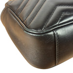 Gucci Black Leather Marmont Shoulder Bag
