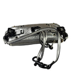 Chloe Metallic Silver Leather Paddington Pochette