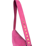 Celine Vintage Pink Suede Poulbot Shoulder Bag
