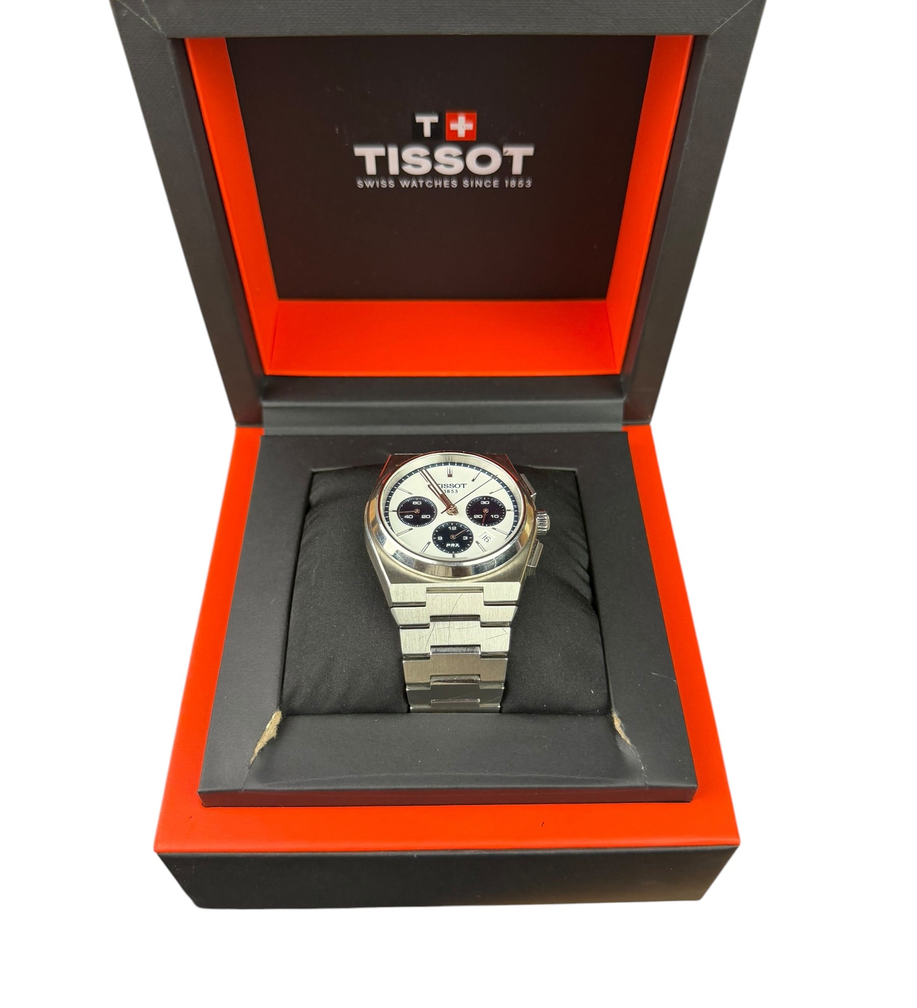 Tissot PRX Chronograph 42mm White & Navy Dial