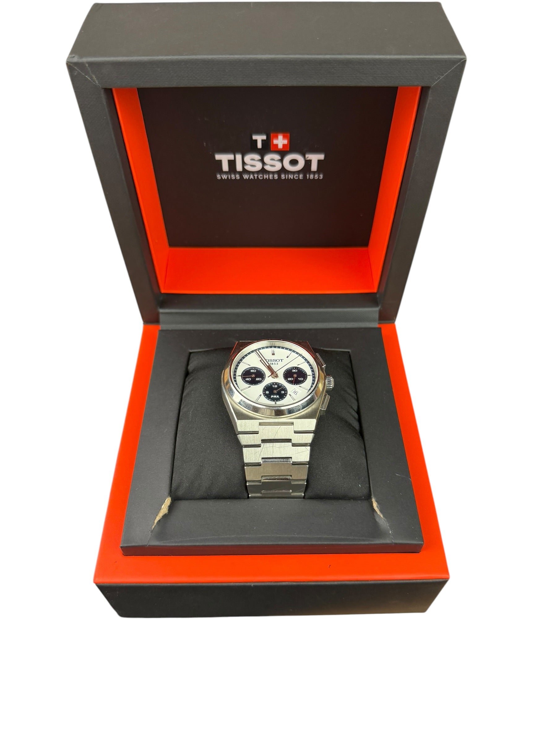 Tissot PRX Chronograph 42mm White & Navy Dial