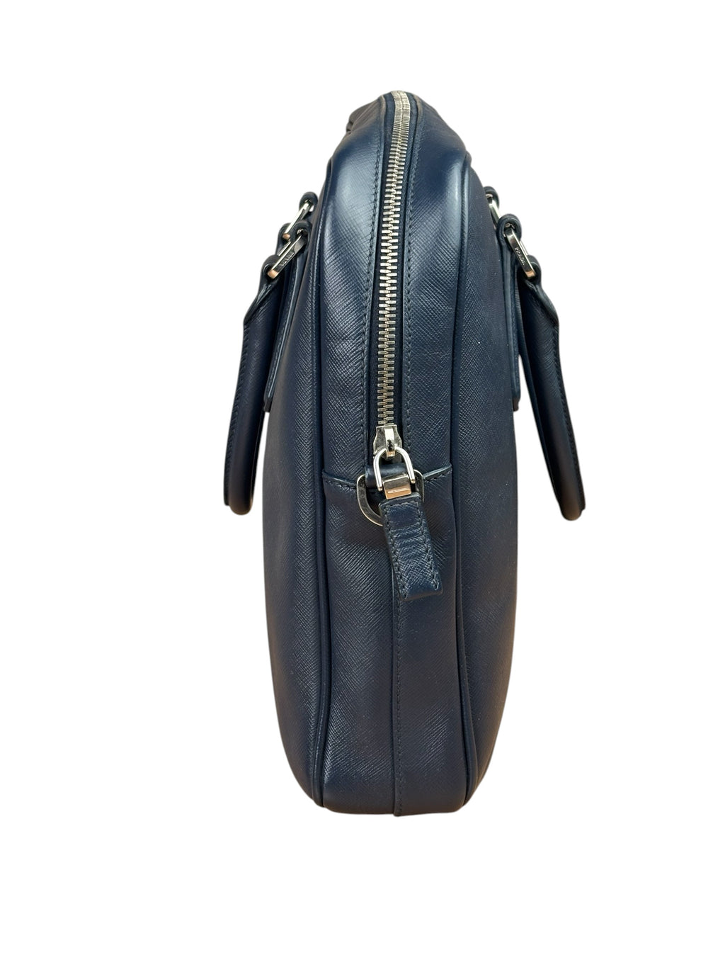 Prada Navy Saffiano Leather Laptop Work Bag