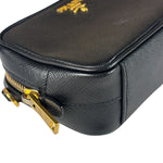 Prada Black Saffiano Leather Mini Camera Bag