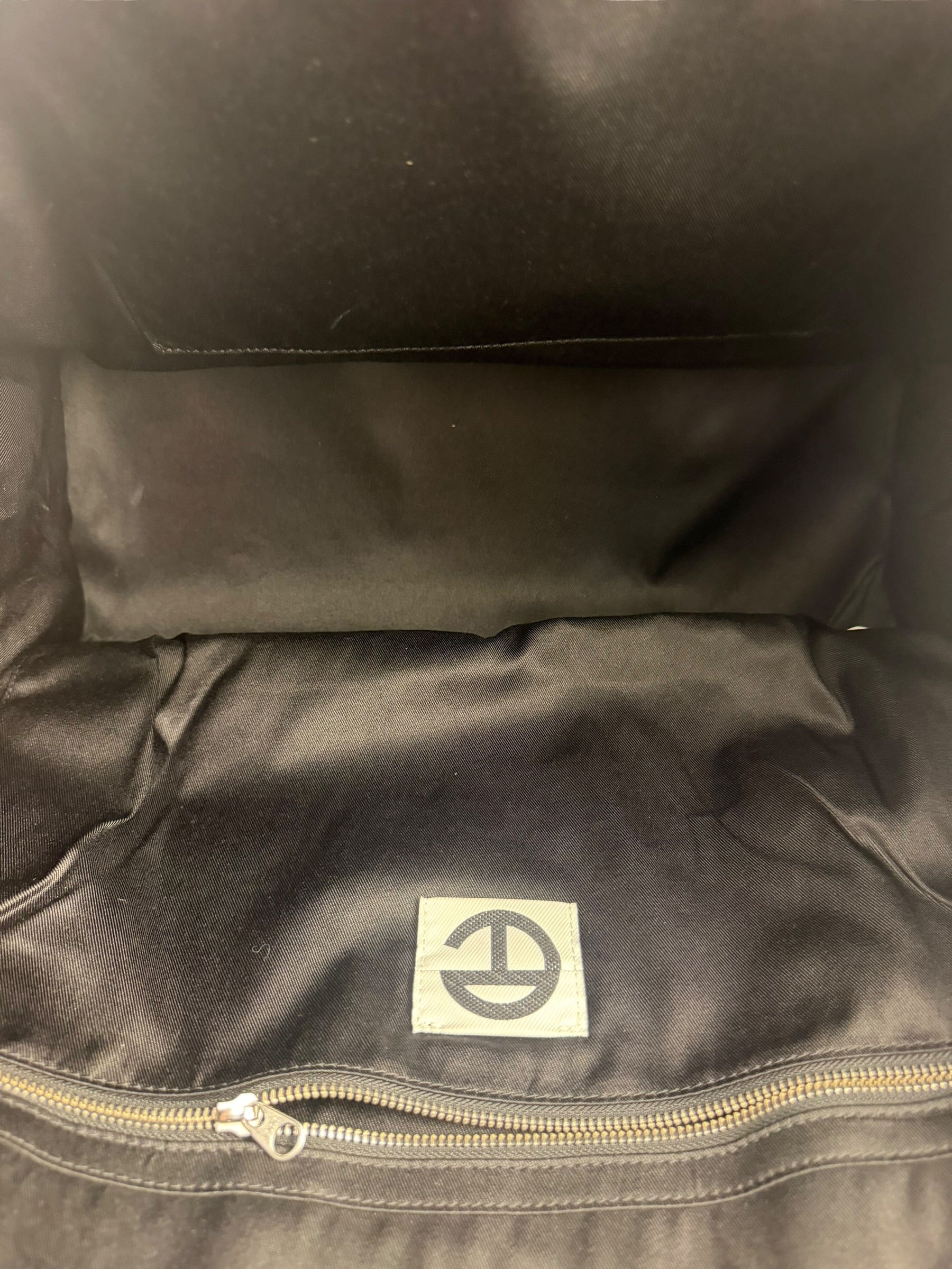 Telfar Black Leather Unisex Shopping Bag
