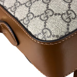 Gucci Brown Leather GG Horsebit Camera Bag 1955