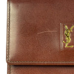 Yves Saint Laurent Red Leather Belle De Jour Flap Wallet