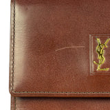 Yves Saint Laurent Red Leather Belle De Jour Flap Wallet