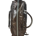 Loewe Vintage Brown Patent Leather Amazona Handbag