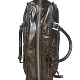 Loewe Vintage Brown Patent Leather Amazona Handbag