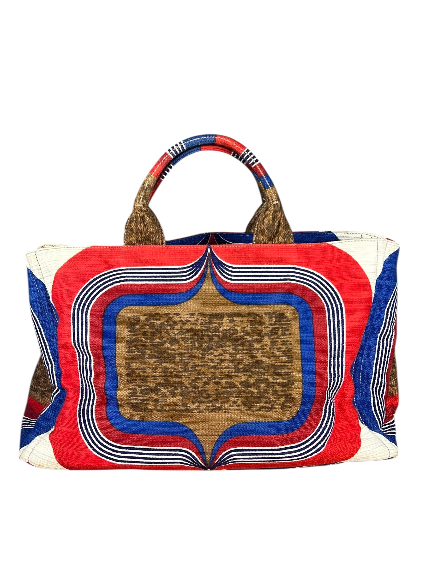Prada Cabas Printed Canapa Tote