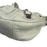 Balenciaga White Lambskin Le Cagole Shoulder Bag