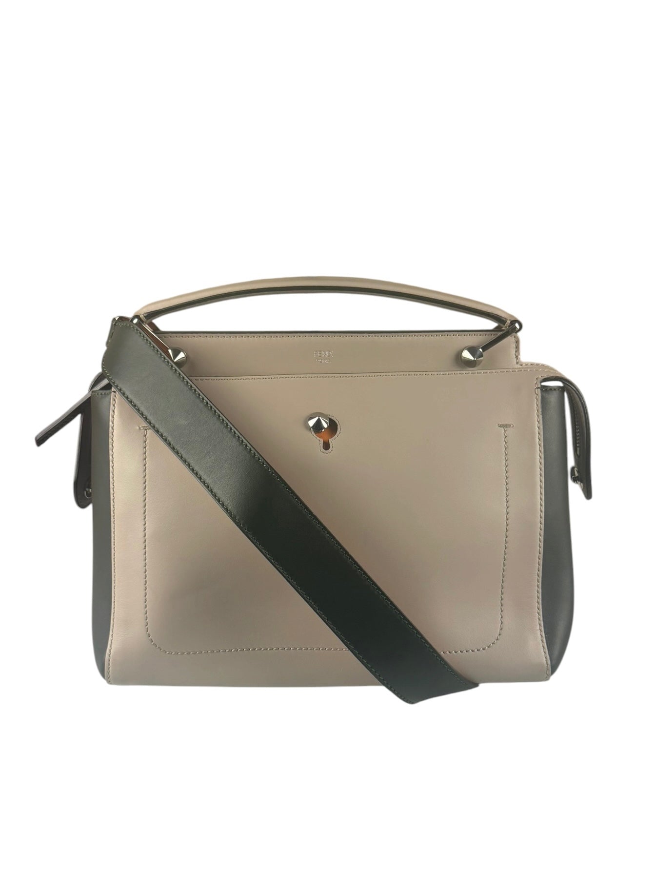 Fendi Tri-Color Leather Dotcom Two-Way Bag