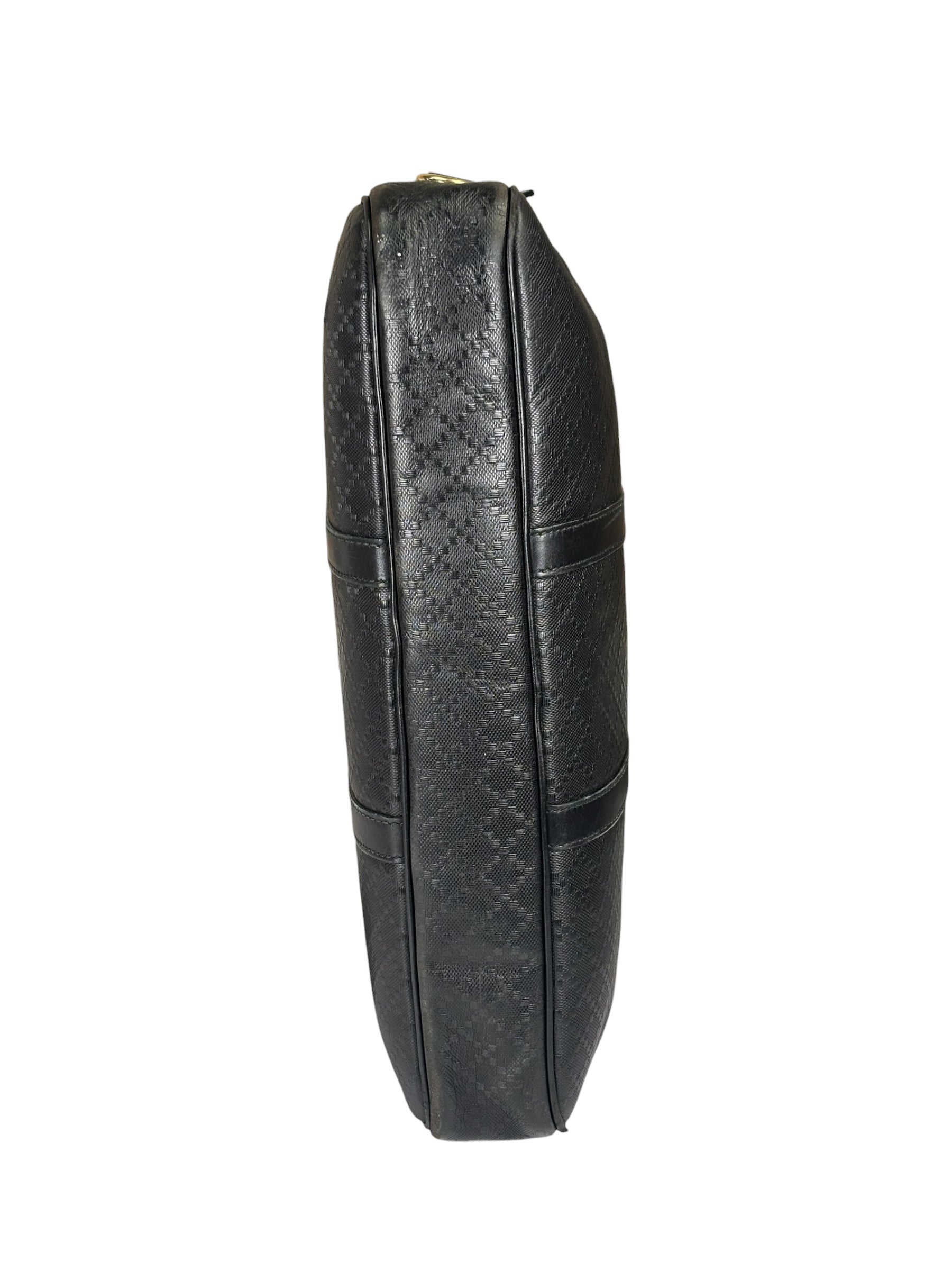 Gucci Black Leather Diamante Briefcase
