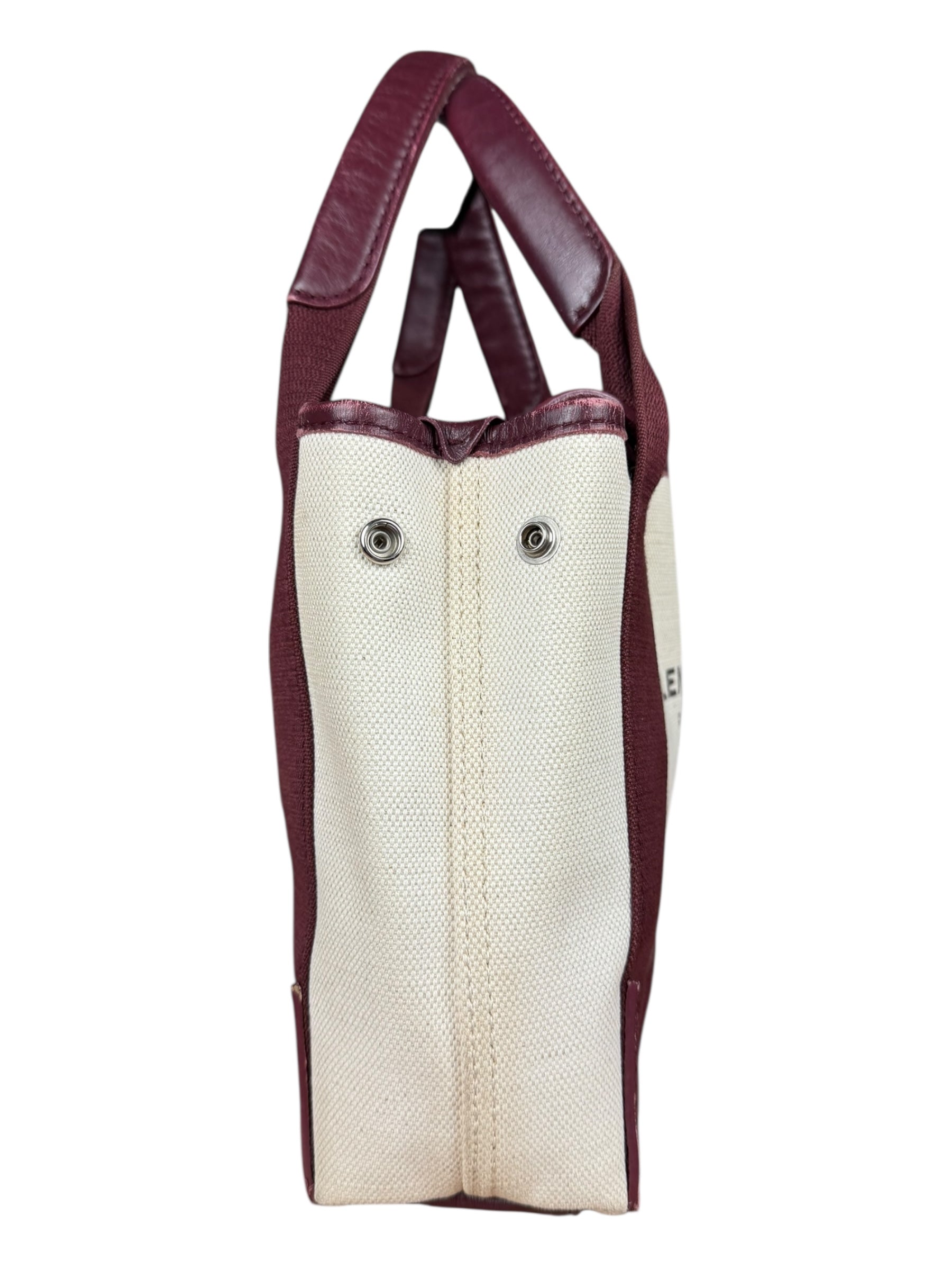 Balenciaga Canvas Maroon Cabas XS Tote Bag