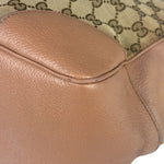 Gucci Beige/Pink Leather Trim Bree Shoulder Bag