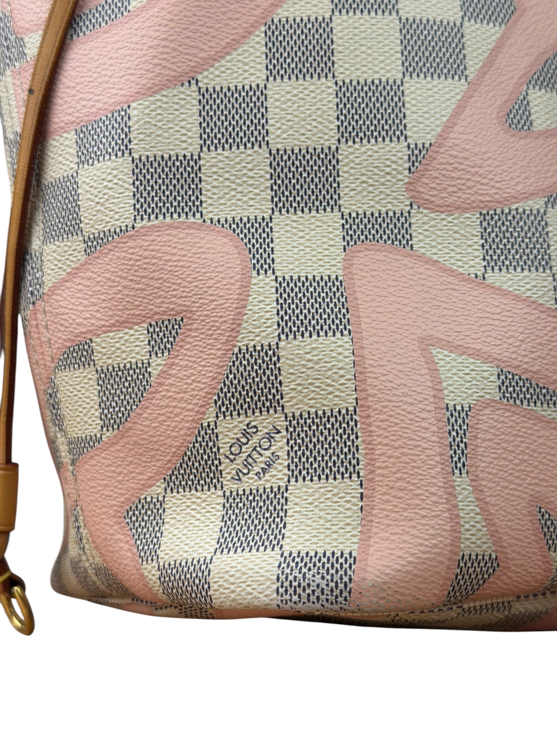 Louis Vuitton Limited Edition Pink Damier Azur Tahitienne Neverfull GM