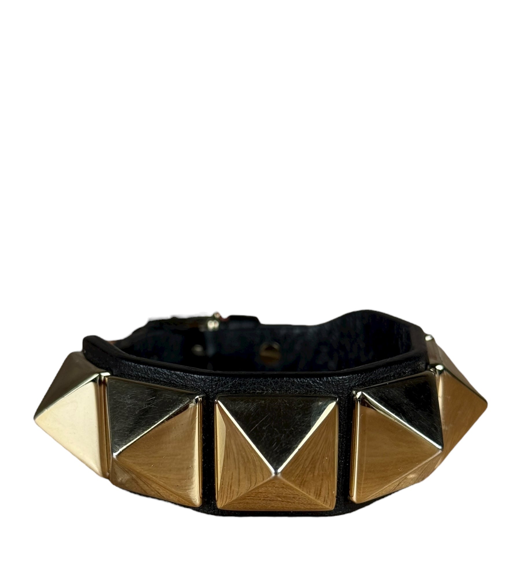Valentino Stud Pyramid Leather Bracelet