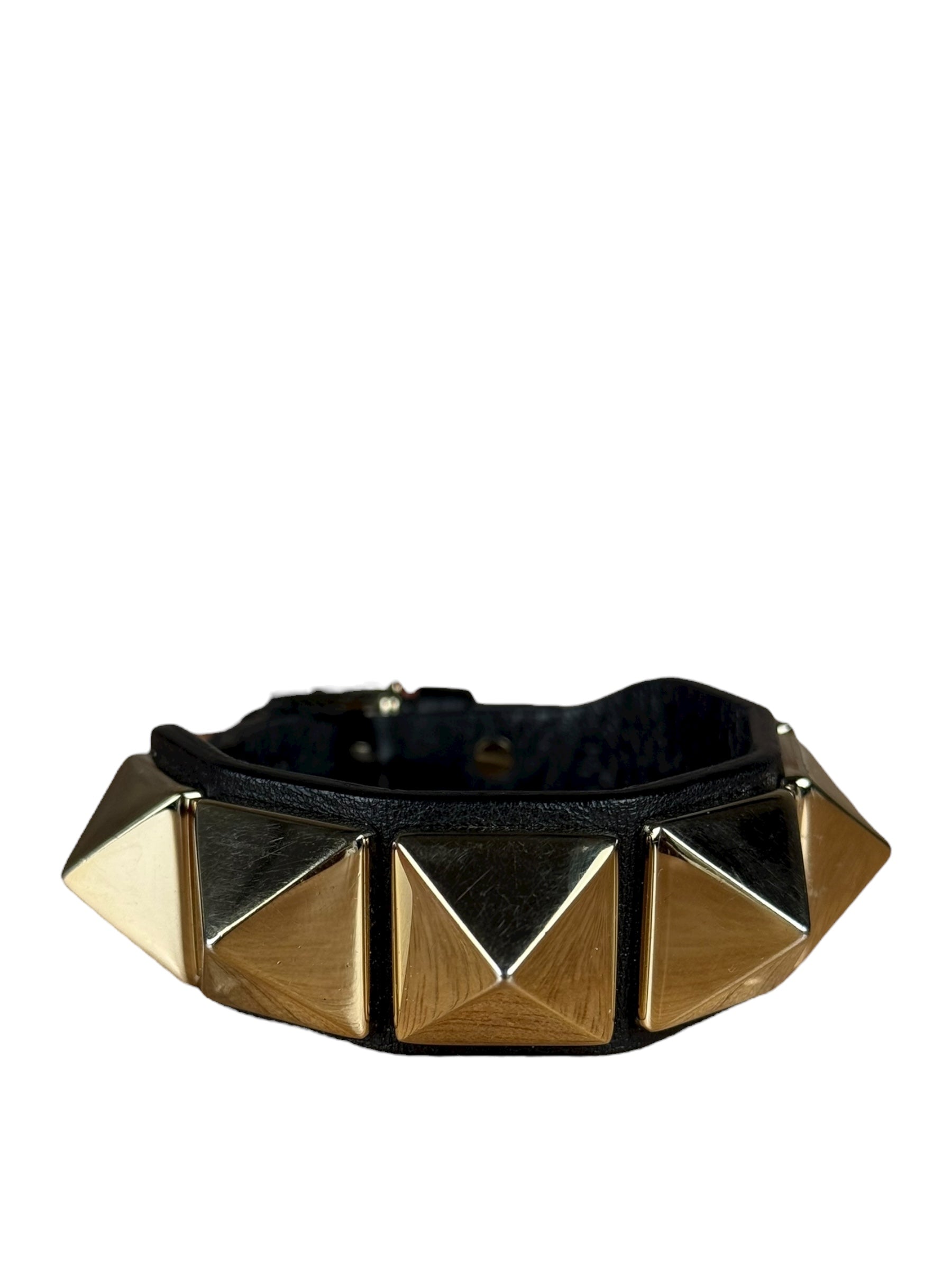 Valentino Stud Pyramid Leather Bracelet