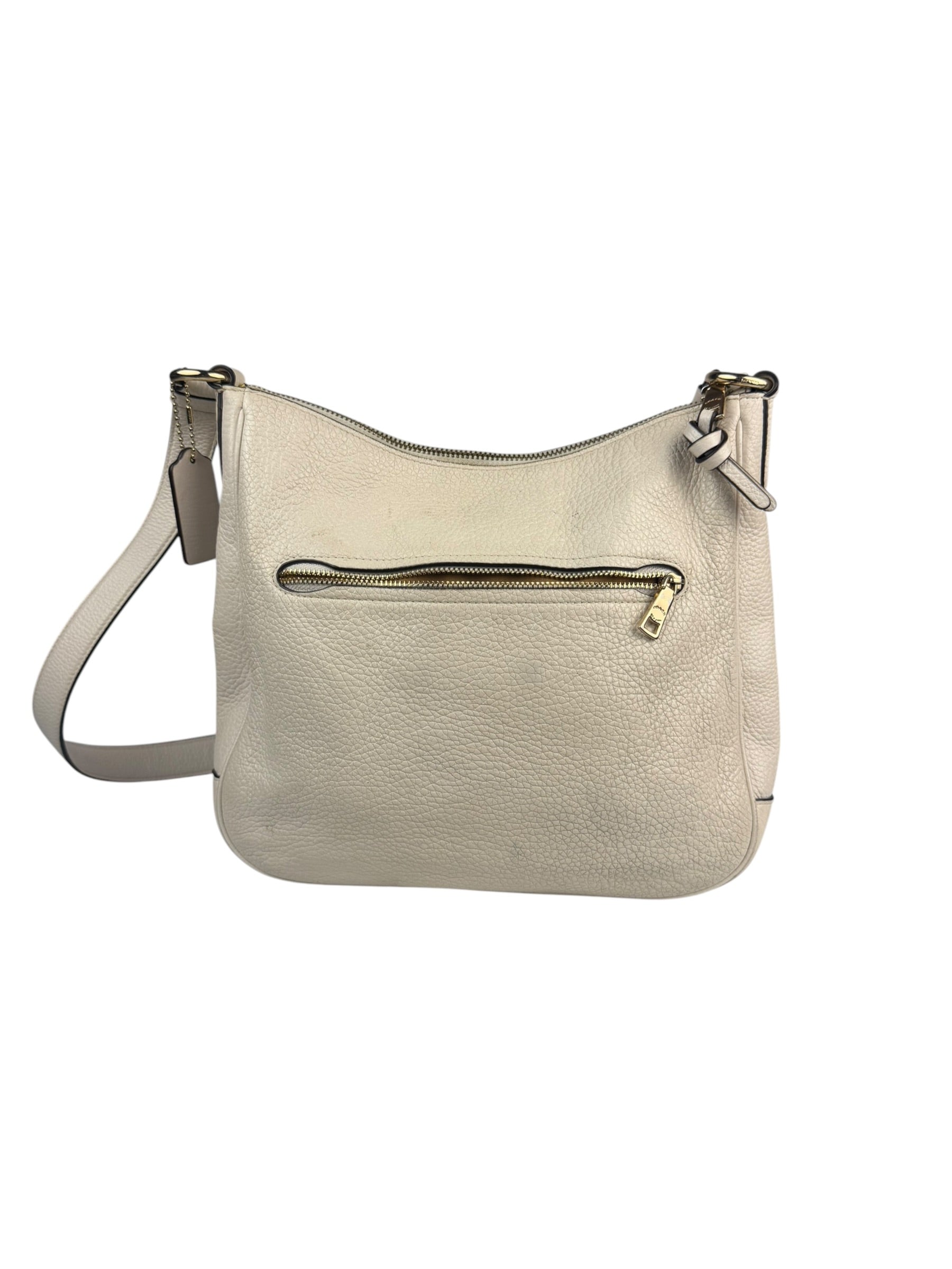 Coach Cream Pebbled Leather Hobo Bag