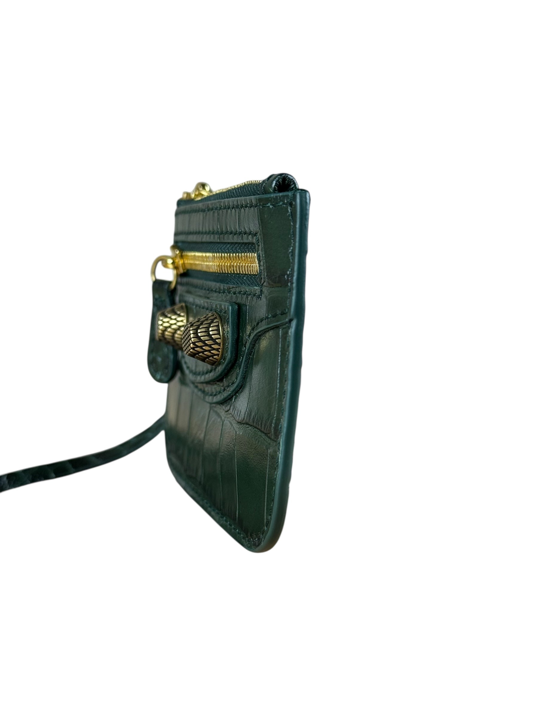 Balenciaga Green Zip Pouch