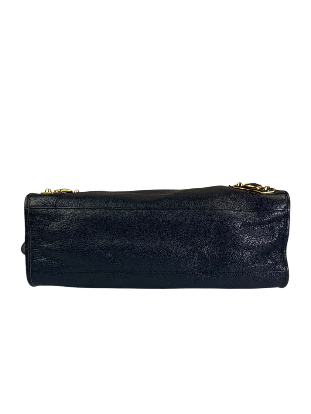 Balenciaga Navy Leather Velo Moto Two-Way Bag