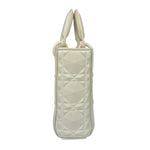 Christian Dior White Lady D-Joy Geometric 2Way Handbag
