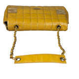 Chanel Yellow Patent Chocolate Bar Quilted CC Shoulder Bag 2002