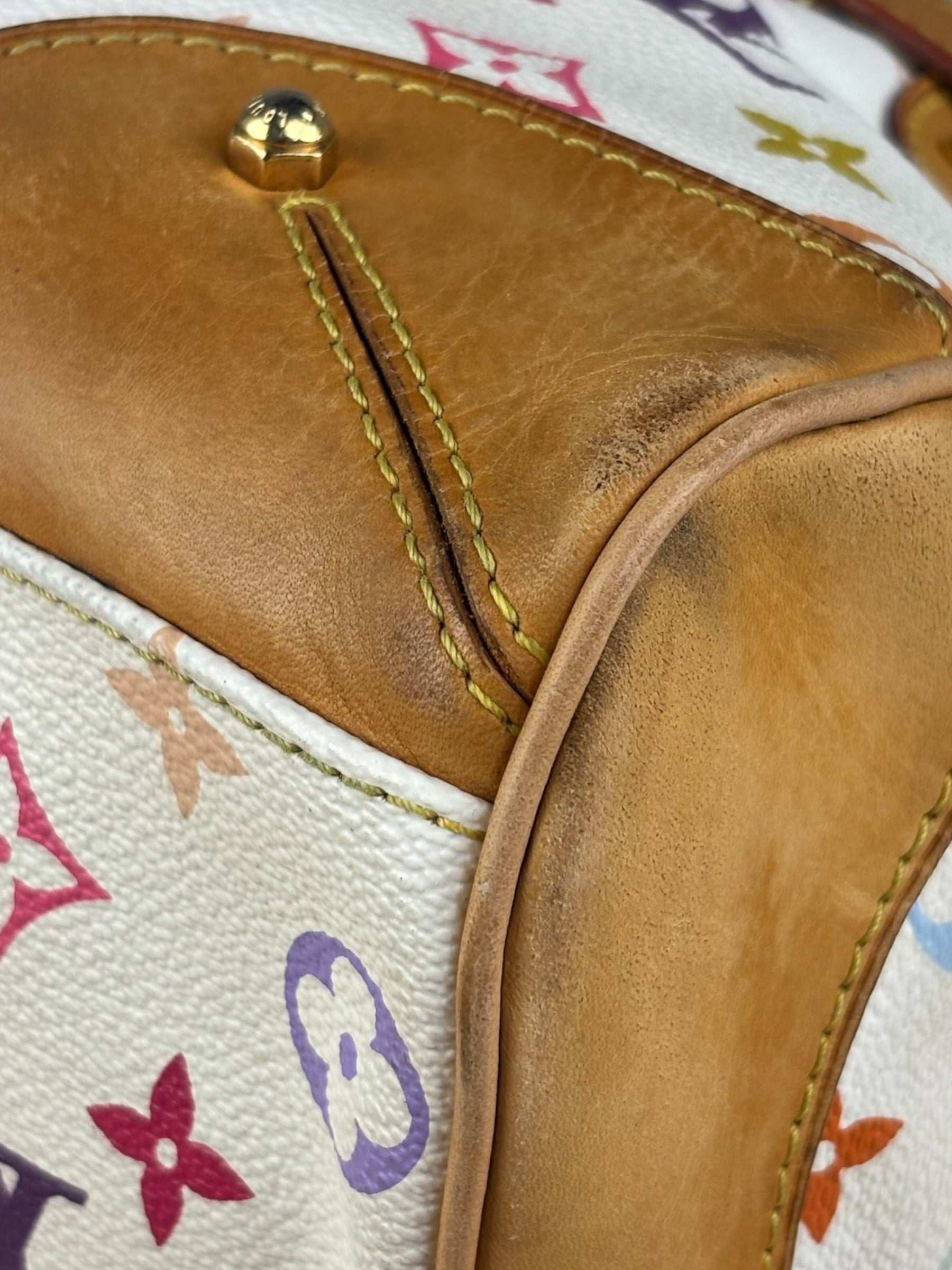 Louis Vuitton White Monogram Murakami Claudia Handbag