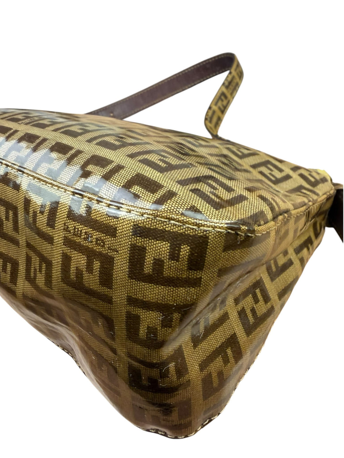 Fendi Brown PVC Leather Baguette