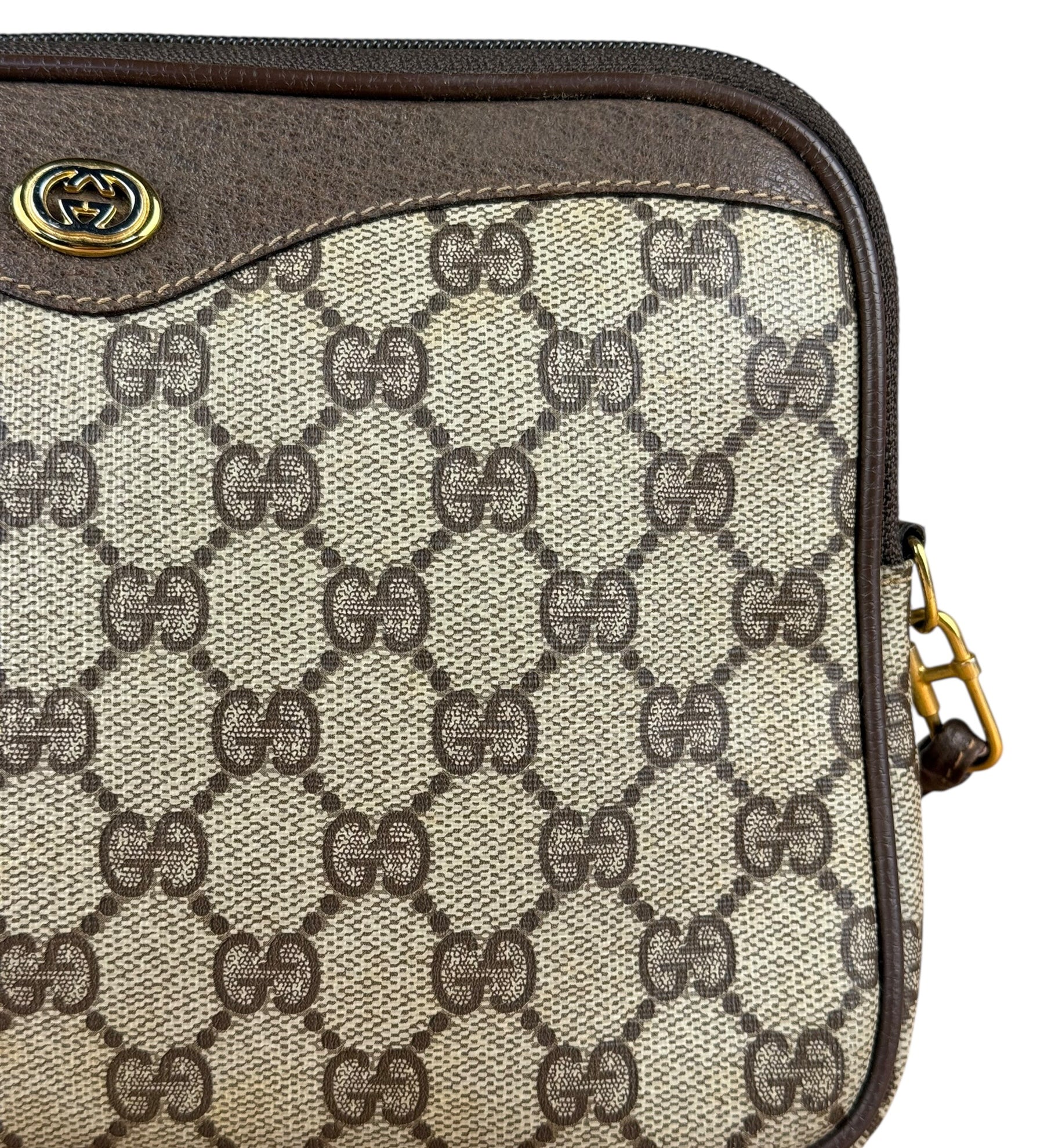 Gucci GG Vintage Web Coated Canvas Shoulder Bag