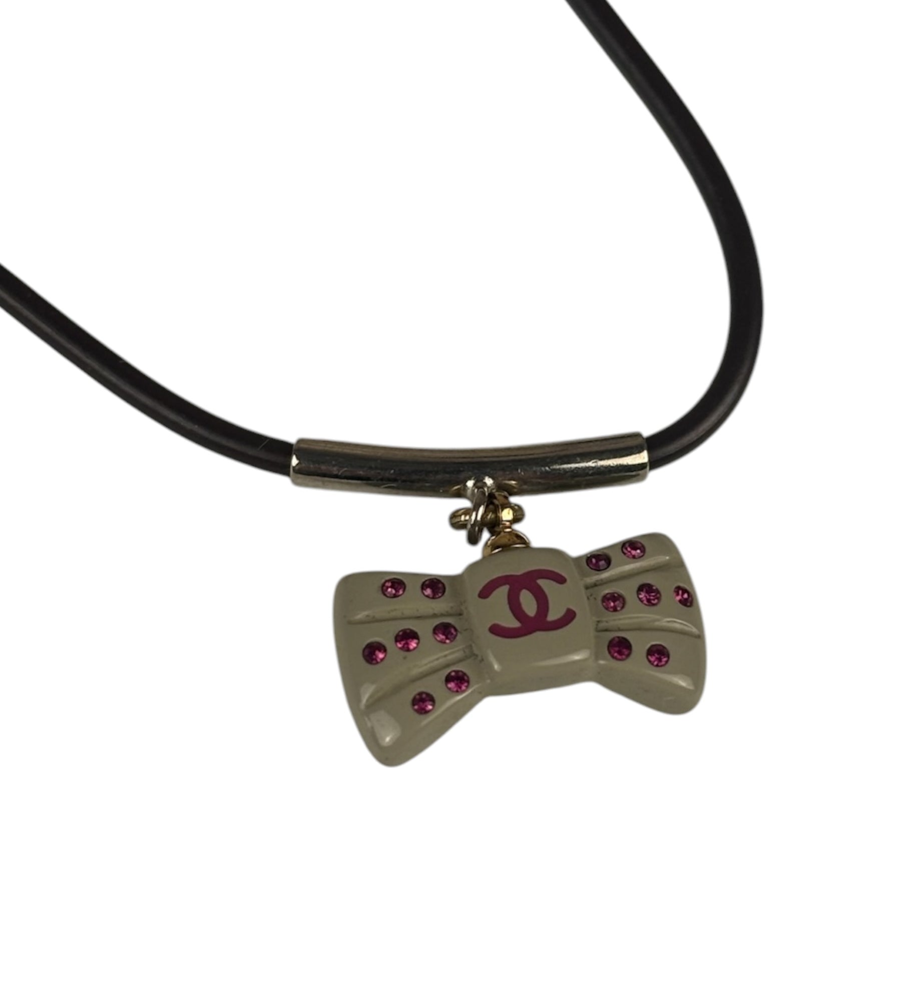 Chanel Vintage Y2K Bow Charm Necklace