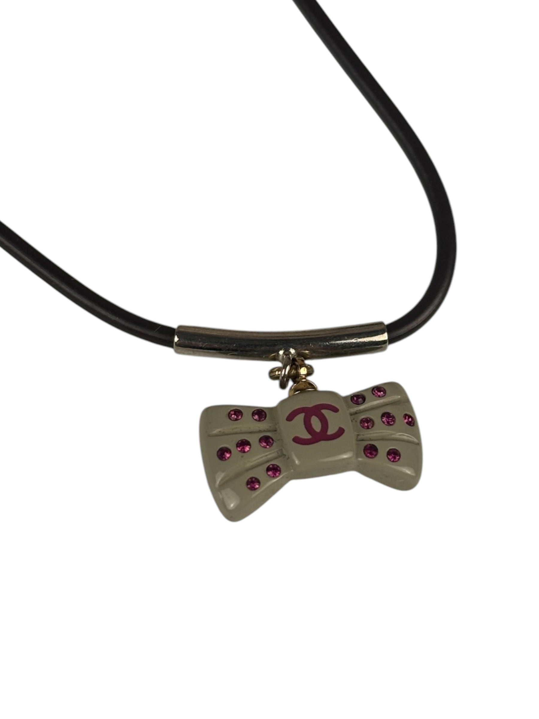 Chanel Vintage Y2K Bow Charm Necklace
