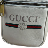 Gucci White Grained Sherry Leather Crossbody