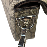 Gucci Beige Leather GG Horsebit 1955 Asymmentric Two-Way Bag