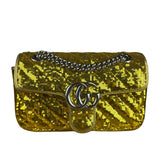 Gucci GG Marmont Gold Sequin Chain Shoulder Bag