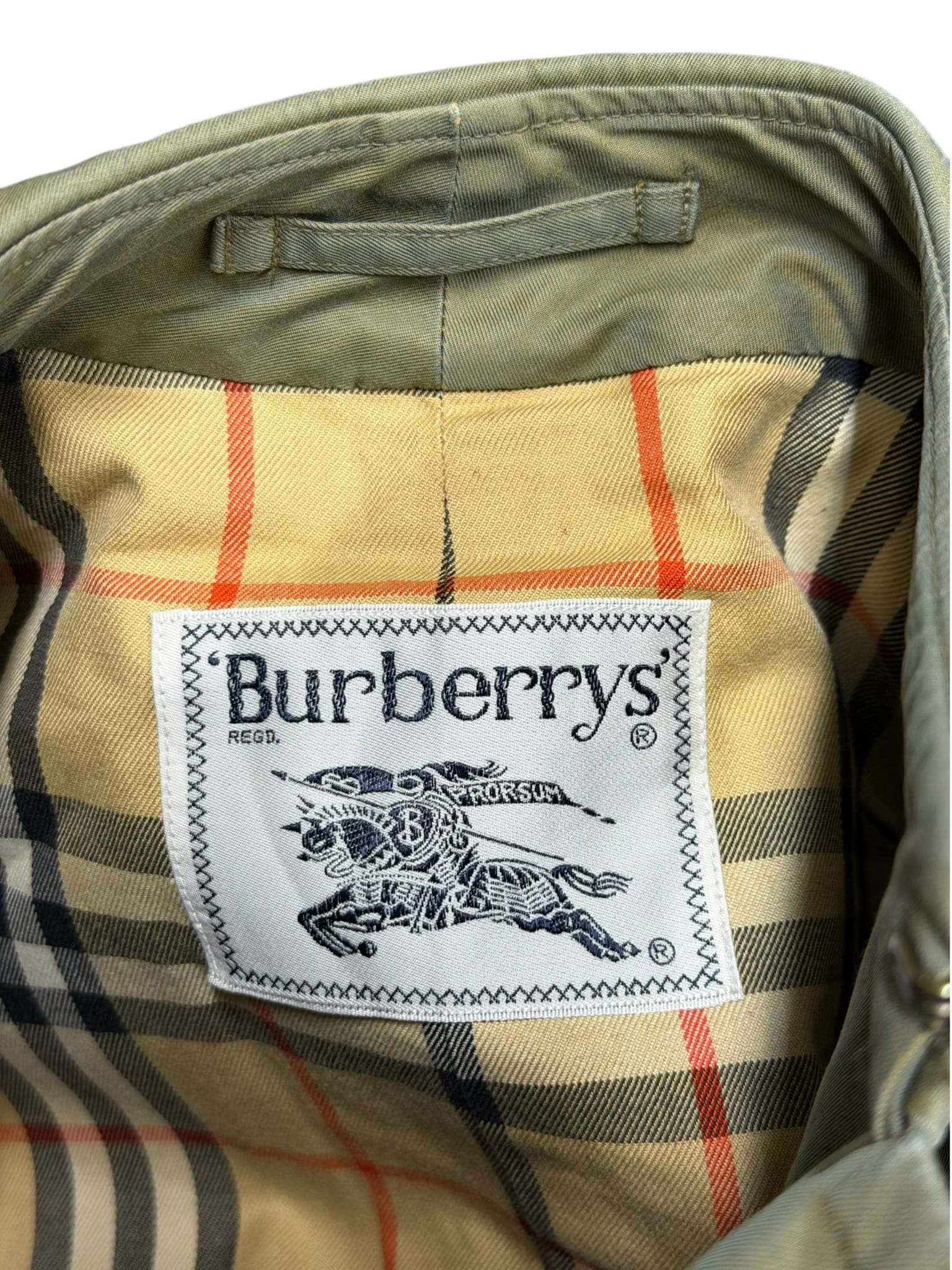 Burberry Vintage Sage Green Trench Coat