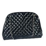 Chanel Large Black Patent Leather Mademoiselle Bowling Bag 2011-12