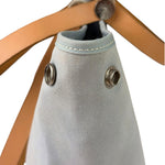 Hermes Light Blue Canvas Leather Trim Cabag Elan Tote