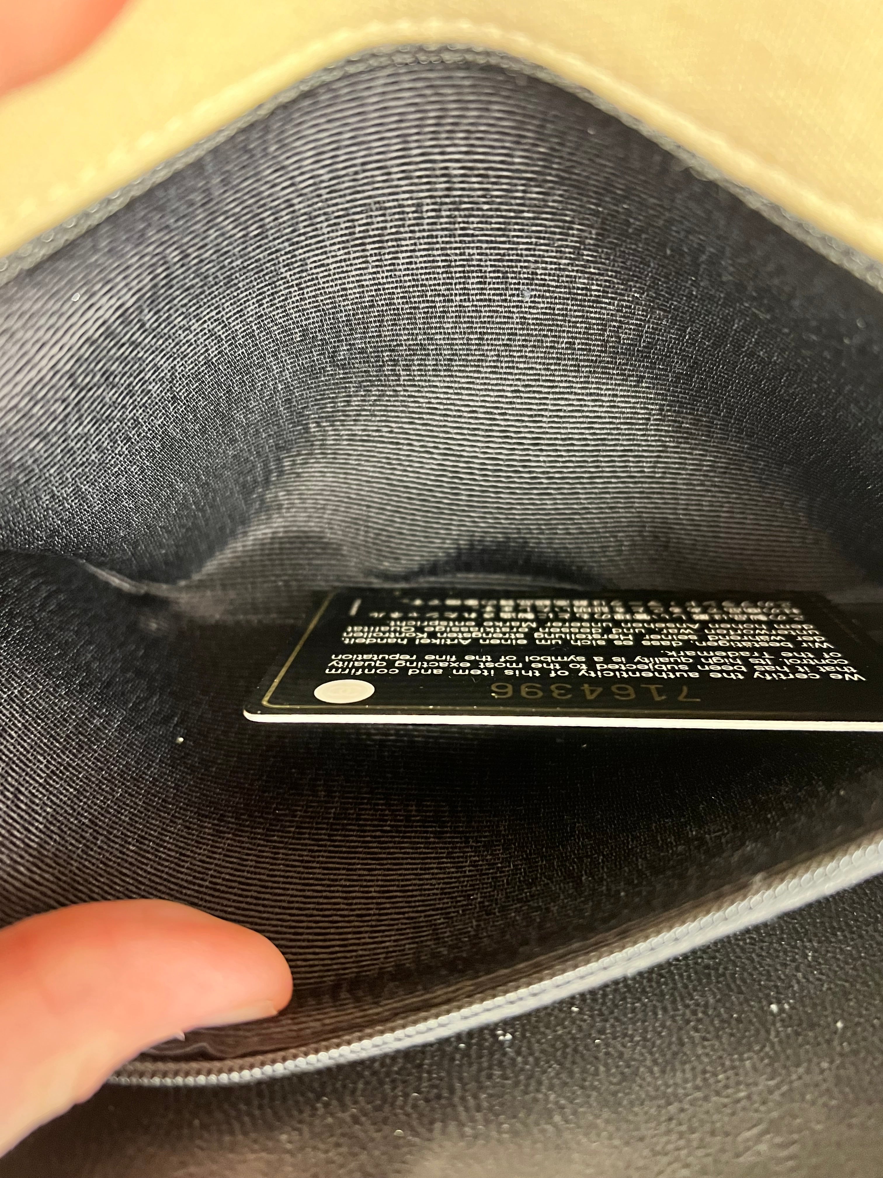 Chanel East West Beige Jersey Flap Bag 2002