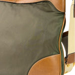Prada Green/Brown Nylon/Leather Trim Crossbody Bag