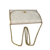 Chanel Beige Leather Trim Matelasse Mini Shoulder Bag 2009