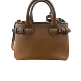 Burberry Brown Leather & House Check Small Banner