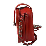Chanel Red Quilted Lambskin Nano CC Box Camera Bag 2018