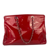 Chanel Lipstick Red Patent Leather Paris-Venice CC Jumbo Tote 2010