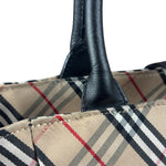 Burberry Vintage Blue Label Nova Check Multi-Pocket Nylon Tote Bag
